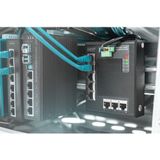 Digitus Industriële Gigabit Flat Switch, 8-poorts (8 Havens), Netwerkschakelaar, Zwart