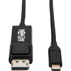Eaton USB-C naar DisplayPort Adapter Kabel M/M 4K 60Hz HDR Vergrendeling DP Connector 6ft. 1,8m (USB Type-C, 180 cm), Data + Video Adapter, Zwart
