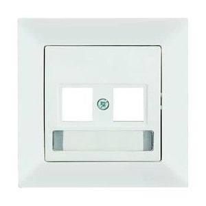 Mutlusan Candela data socket telefoon 2-voudig frame wit, Knoppen + Schakelaars, Wit