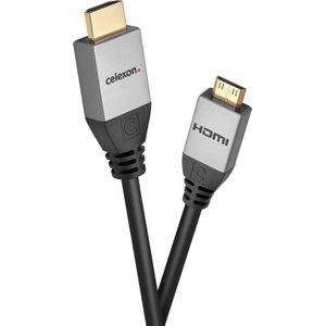 Celexon HDMI naar Mini HDMI Kabel met Ethernet - 2.0a/b 4K 3,0m - Professionele lijn (3 m, HDMI), Videokabel