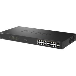 D-Link 18-PORT UNMANAGED POE+-SWITCH (18 ports), Netwerkschakelaar, Zwart