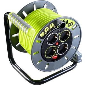 RS PRO, Kabelhaspels, Medium kabelhaspel 4 Schuko 25m (25 m)