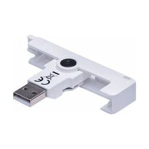 Identive SmartFold SCR3500 A - SmartCard-lezer - USB 2.0 (USB 2.0), Geheugenkaartlezer, Wit