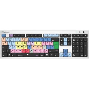 Logickeyboard Avid Media Composer fr. PC/Slim (FR, Bedraad), Toetsenbord, Zilver
