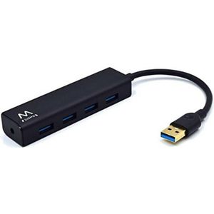 Ewent EW1136 interface hub USB 3.2 Gen 1 (3.1 Gen 1) Type-A 480 Mbit/s Zwart