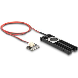 Delock - Koellichaam met Ventilator - M.2 SSD - Zwart - Aluminium