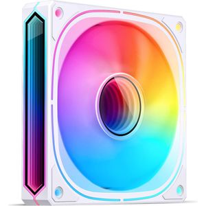 Jonsbo FR-505, ARGB 5V 3PIN, omgekeerd - Wit (120 mm, 1 x), PC ventilator, Wit