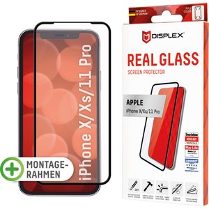 Displex Real Glass, Full Cover Panzerglas (1 Stuk, iPhone 11 Pro), Smartphone beschermfolie, Transparant