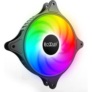 Pccooler FX-120-3 HALO RGB (120 mm, 1 x), PC ventilator, Zwart