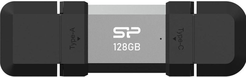 Silicon Power - C51 - USB Flash Drive - 128 GB - USB TYPE-A en TYPE-C - Zilver