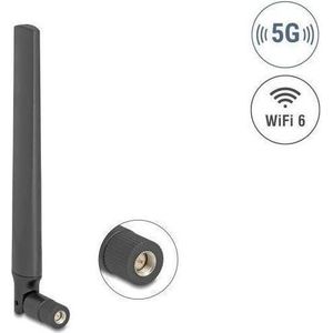 Delock 5G LTE GNSS WiFi 6 Antenne SMA Stecker 0,9 - 4,1 dBi (5G), Netwerkantenne
