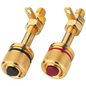 Monacor Hoogwaardig LS poolklemmenpaar, Luidsprekeronderdelen, Goud