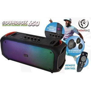Rebeltec - SoundBox 650 - Bluetooth Luidspreker - Zwart - 80W RMS