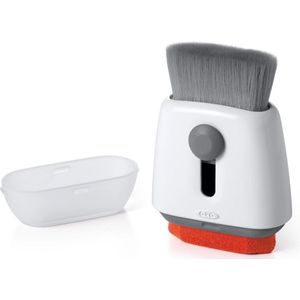 OXO - Good Grips - Reiniger Laptops - Grijs - 2-in-1 Borstel en Microvezelpad