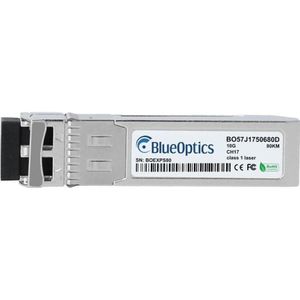 BlueOptics SFP+ Transceiver CH17-CH61 10GBASE-DWDM 80KM 50GHz industrial, Zendontvangers, Zilver