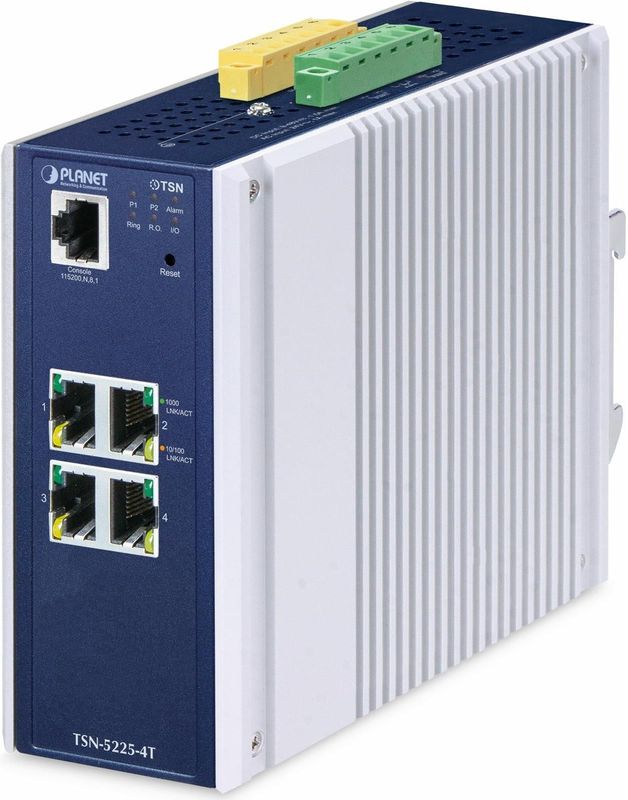 Planet - L2+ 4-Port Managed TSN Ethernet Switch - Netwerkschakelaar - Zwart - DIN-Rail