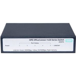HPE OfficeConnect 1420 5G, Unmanaged, L2, Gigabit Ethernet (10/100/1000), Ful (5 ports), Netwerkschakelaar, Grijs