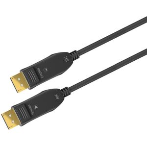 Goobay Optische DisplayPort hybride verbindingskabel 1.4 (10 m, DisplayPort), Videokabel