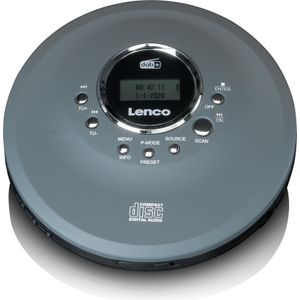 Lenco MP3 speler CD-400GY Grijs (0 GB), MP3-speler + draagbare audioapparatuur, Grijs