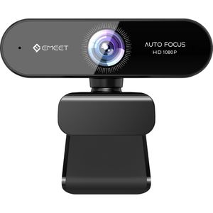 EMEET - Nova - Webcam - Zwart - 1080P - Autofocus, 96° Groothoek, 2 Microfoons met Ruisonderdrukking
