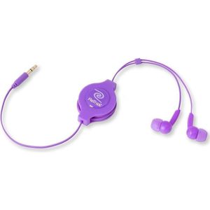 Retrak Audio Oordopjes intrekbaar (Bedraad), Koptelefoon, Paars