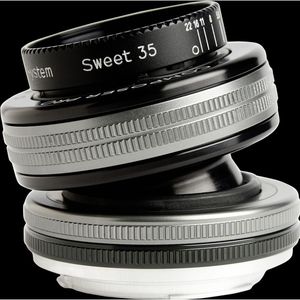 Lensbaby Composer Pro II incl. Sweet 35 optiek Canon EF (Canon EF, Volledig formaat, APS-C / DX), Objectief, Zwart, Zilver
