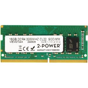 2-Power 16GB DDR4 3200MHz CL22 SODIMM (1 x 16GB, 3200 MHz, DDR4 RAM, SO-DIMM), RAM