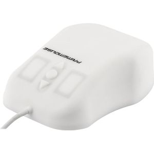 Gett GCQ PrimeMouse siliconen muis scrollfunctie IP68 waterdicht desinfecteerbaar optische USB kleur we (Bedraad), Muis, Wit