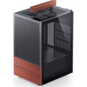 PC Behuizing - Mini-ITX - Zwart - Gehard Glas - Verticale GPU-Installatie