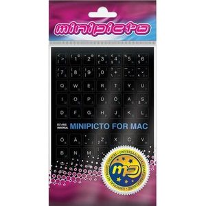 Minipicto toetsenbordsticker EST/RUS KB-MAC-EE-RU-BLK, zwart, Accessoires voor instrumenten, Zwart