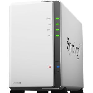 Synology - DiskStation DS223J - Netwerkopslagstation - Wit - Veilige Private Cloud