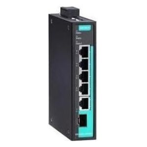 Moxa EDS-G205-1GTXSFP-T - Unmanaged Full Gigabit Ethernet-switch met 4 10/100 1000BaseT(X)-poorten, Netwerkschakelaar