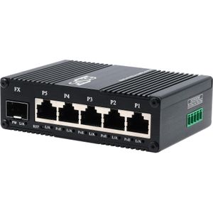 Exsys Web-Managed Mini PoE+ Switch 5x 1 Gbit/s + 1x SFP (6 ports), Netwerkschakelaar
