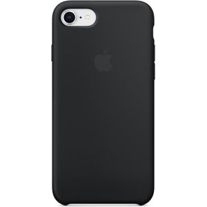 Apple Siliconen hoesje (iPhone 8), Smartphonehoes, Zwart