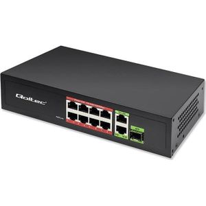 Qoltec - Ethernet Switch - 8 Poorten - 10/100/1000 Mbps - PoE