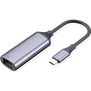 Value Gigabit Ethernet Konverter (USB-C, RJ45/LAN (1x)), Netwerkadapter, Grijs