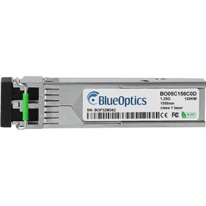 BlueOptics Compatible Telco Systems BTI-MGBIC-EZX-DD-LC BO05C156C0D SFP Transceiver, LC-Duplex, 1000BASE-ZX, Zendontvangers