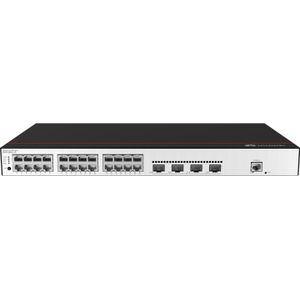 Huawei S5735-L24P4S-A-V2 + S57XX-L SERIES BASIC SW PER APPARAAT (28 ports), Netwerkschakelaar, Zilver, Zwart