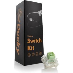 Ducky Kailh Box Jade Schakelaars, mechanisch, 3-pins, clicky, MX-Stem, 50g - 110 stuks, Muis + Toetsenbord Accessoires, Groen