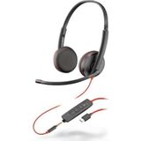Poly Blackwire C3225 USB-C enkelvoudig (Bedraad, USB-C), Kantoorheadset, Zwart