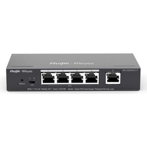 Ruijie - NETSWITCH 5PORT 1000M POE+ - Netwerkschakelaar - Zwart - 5 Havens