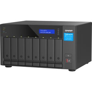 QNAP TVS-H874-I7-32G 8-bay QuTS hero NAS Intel Core i7-12700 12-core 32GB RAM (0 TB), Netwerkopslag, Zwart