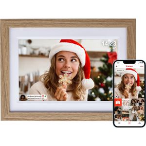 Rollei Smarter Bilderrahmen 10,1" Diagonale WiFi Frameo App Modell 1010 (10.10"), Digitaal fotolijstje, Bruin