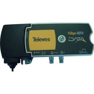 Televes Coaxdata Ethernet adapter 1000 Mbps 1x RJ45 EKA 10001RJ, TV-accessoires, Zwart