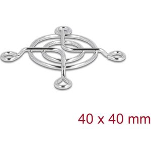 Delock Lüftergitter 40 x 40 mm silber, PC ventilator accessoires, Zilver