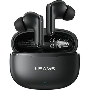 Usams E05 TWS earphones Bluetooth 6.0 wireless black (0.06 h, Draadloze), Koptelefoon, Zwart