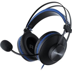 Cougar IMMERSA ESSENTIAL - Hoofdtelefoon - volledige kabel - 3,5 mm stekker - blå (Bedraad), Gaming headset, Blauw, Zwart