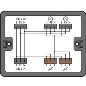 Wago 899-631/308-000 Verdeeldoos-omkeerschakelaar 1 ingang, zwart (Verdeler), Elektronica benodigdheden + Behuizing, Zwart