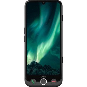 Doro Aurora A30 (128 GB, Grafietgrijs, 6.10", Dubbele SIM, 4G), Smartphone, Zwart
