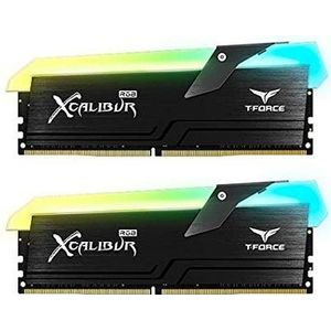 Team Electronic Groep XCALIBUR RGB geheugenmodule 8 GB 2 x 8 GB DDR4 3600 MHz (2 x 8GB, 3600 MHz, DDR4 RAM, DIMM 288 pin), RAM, Zwart